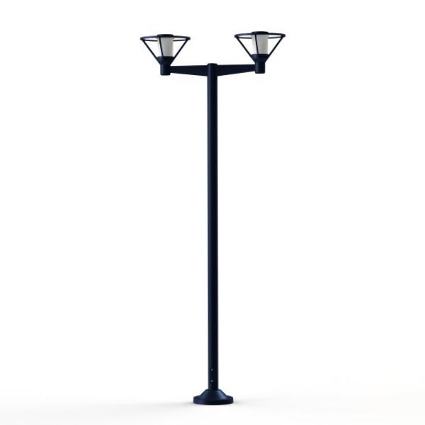 2-flammig stahlblau